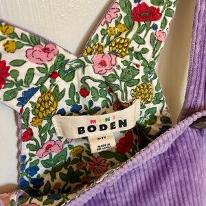 Mini Boden Purple Corduroy Dress (Size 6-7)